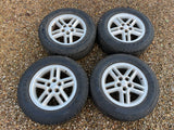 Land Range Rover P38a Discovery 2 18” Hurricane Alloy Wheels 8Jx18 4x matched set of good ALL TERRAIN TYRES