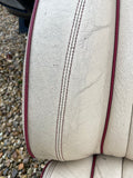 Jaguar SPORT XJR XJ40 Front Seats AEM Magnolia w Cherry Red Piping 88-92