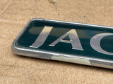 Jaguar X300 (Sovereign spec) boot trunk badge Green back with silver lettering