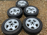 Jaguar XJS X300 X308 XJ40 16” 5 Spoke Alloy wheels x5 with tyres 7Jx16 CCC4943