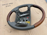 Daimler Jaguar X300 94-97 Grey Half Wood And Leather Steering Wheel