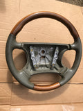 Daimler Jaguar X300 94-97 Sage Green HFA Half Wood And Leather Steering Wheel