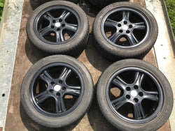 Jaguar X308 XJR XJ8 Black 18” Penta Alloy wheels & Tyres x4