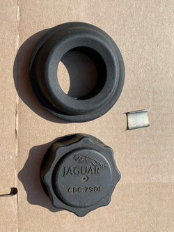 Jaguar XJ40 Assorted parts rubber air dam, expansion tank cap