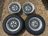 Daimler JAGUAR series 1,2,3 XJS XJ40 15” Lattice Cross Spoke alloy wheels x4 15x6.5J 5x120.65 pcd CBC2469