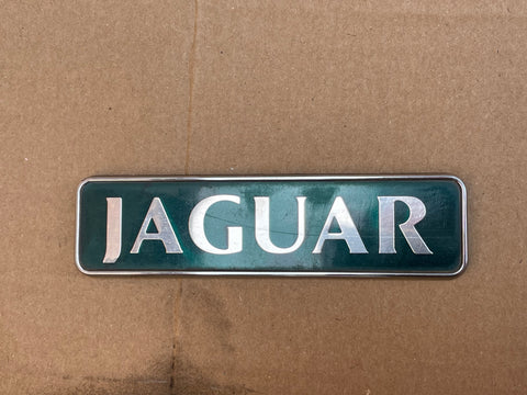 Jaguar X300 (Sovereign spec) boot badge Green back with silver lettering