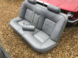 Daimler Jaguar XJ40 Chasseur Stealth Twin Turbo Front & Rear leather seats LDY Savill grey with blue piping