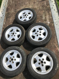 Jaguar XJS X300 X308 XJ40 16” 5 Spoke Alloy wheels x5 with tyres  7Jx16  CCC4943