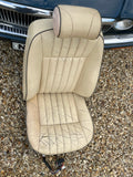 JAGUAR XJ40 XJ6 Sovereign AEM Magnolia Leather Front Right Seat with Sage Green piping 93-94 Van camper