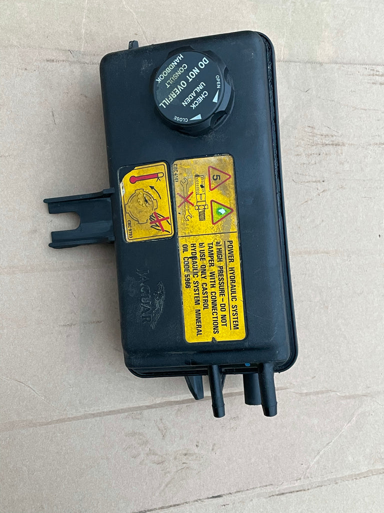 Daimler Jaguar XJ40 Power Steering Reservoir Bottle 9092 triple pipe Black Cherry Jaguar