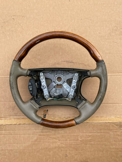 Daimler Jaguar X308 XJ8 XJR XK8 AEK Sable Half Wood And Leather Steering Wheel