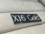 Jaguar XJ40 XJ6 Gold Boot Lid Badge- cut down/ damaged