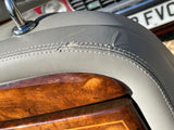 Daimler JAGUAR X300 X305 LFJ Nimbus Grey Heated electric Leather Front Seats with Walnut Picnic Tables left & right