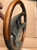 Daimler Jaguar X300 94-97 Sage Green HFA Half Wood And Leather Steering Wheel