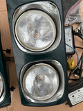 Jaguar XJ40 Quad Lamps set BRG HFB British Racing Green surrounds & BFM lamp Modules