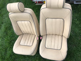 Daimler JAGUAR XJ40 93-94 AEM Magnolia Leather Front Seats Walnut Picnic Tables